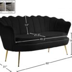 Gardenia 60" Velvet Upholstered Loveseat