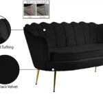 Gardenia 60" Velvet Upholstered Loveseat