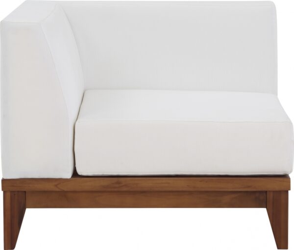 Rio Off White Water Resistant Fabric Upholstered Outdoor Patio Modular Corner Chair