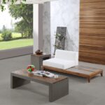Rio Off White Water Resistant Fabric Upholstered Outdoor Patio Modular Double Chair