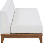 Rio 103.5" Off White Water Resistant Fabric Upholstered Outdoor Patio 3pc. Armless Modular Sofa