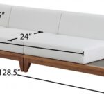 Rio 128.5" Off White Water Resistant Fabric Upholstered Outdoor Patio 3pc. Modular Sofa