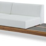 Rio 94" Off White Water Resistant Fabric Upholstered Outdoor Patio 2pc. Modular Loveseat
