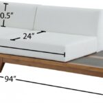 Rio 94" Off White Water Resistant Fabric Upholstered Outdoor Patio 2pc. Modular Loveseat