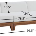 Rio 96.5" Off White Water Resistant Fabric Upholstered Outdoor Patio 3pc. Modular Sofa