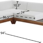 Rio 94" Off White Water Resistant Fabric Upholstered Outdoor Patio 3pc. Modular Sectional