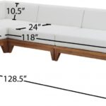 Rio 128.5" Off White Water Resistant Fabric Upholstered Outdoor Patio 4pc. Modular Sectional