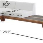 Rio 128.5" Off White Water Resistant Fabric Upholstered Outdoor Patio 4pc. Modular Sectional