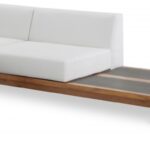 Rio 125" Off White Water Resistant Fabric Upholstered Outdoor Patio 4pc. Modular Sectional