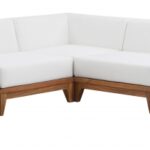 Rio 100" Off White Water Resistant Fabric Upholstered Outdoor Patio 5pc. Modular Sectional