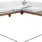Rio 131" Off White Water Resistant Fabric Upholstered Outdoor Patio 6pc. Modular Sectional