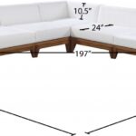 Rio 131" Off White Water Resistant Fabric Upholstered Outdoor Patio 7pc. Modular Sectional