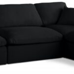 Plush 105" Velvet Upholstered Standard Comfort 4pc. Modular Sectional