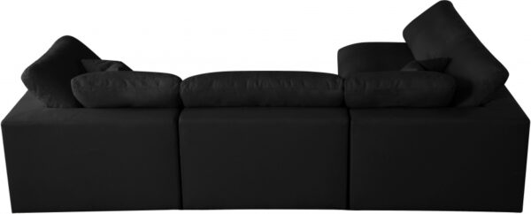Plush 105" Velvet Upholstered Standard Comfort 4pc. Modular Sectional