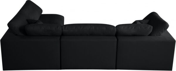 Plush 105" Velvet Upholstered Standard Comfort 4pc. Modular Sectional