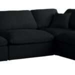 Plush 105" Velvet Upholstered Standard Comfort 4pc. Modular Sectional
