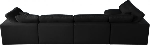 Plush 140" Velvet Upholstered Standard Comfort 5pc. Modular Sectional