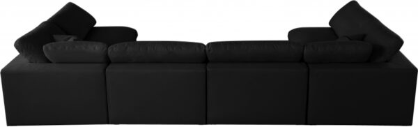 Plush 140" Velvet Upholstered Standard Comfort 6pc. Modular Sectional