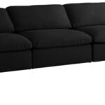 Plush 175" Velvet Upholstered Standard Comfort 7pc. Modular Sectional