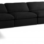 Plush 175" Velvet Upholstered Standard Comfort 7pc. Modular Sectional