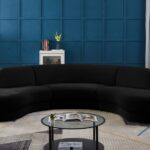 Rosa 135" Velvet Upholstered 3pc. Sectional