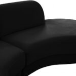 Rosa 135" Velvet Upholstered 3pc. Sectional