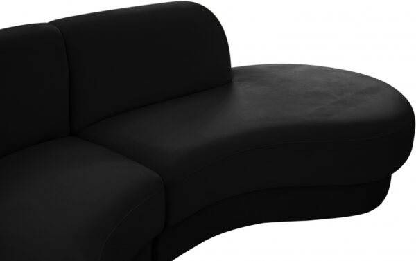 Rosa 135" Velvet Upholstered 3pc. Sectional