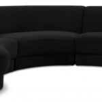 Rosa 135" Velvet Upholstered 3pc. Sectional