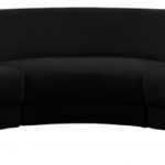 Rosa 135" Velvet Upholstered 3pc. Sectional