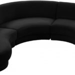 Rosa 135" Velvet Upholstered 3pc. Sectional
