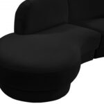 Rosa 135" Velvet Upholstered 3pc. Sectional