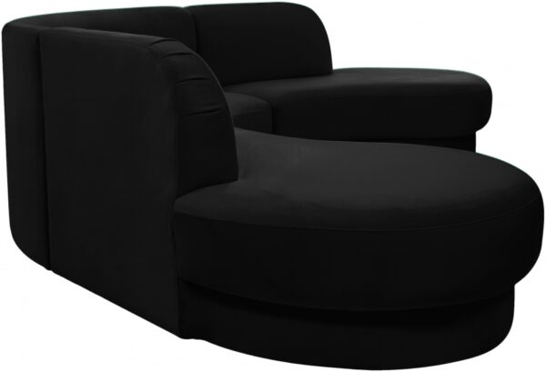 Rosa 135" Velvet Upholstered 3pc. Sectional
