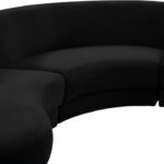 Rosa 135" Velvet Upholstered 3pc. Sectional