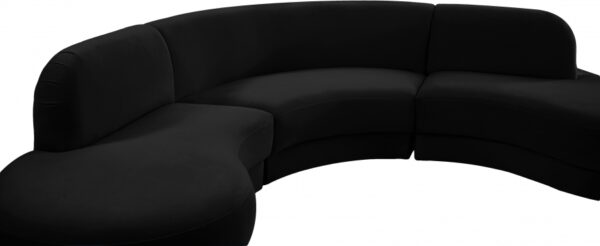 Rosa 135" Velvet Upholstered 3pc. Sectional