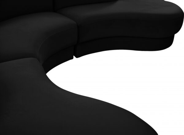 Rosa 135" Velvet Upholstered 3pc. Sectional