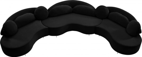 Vivacious 169" Velvet Upholstered 3pc. Sectional