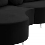 Vivacious 169" Velvet Upholstered 3pc. Sectional