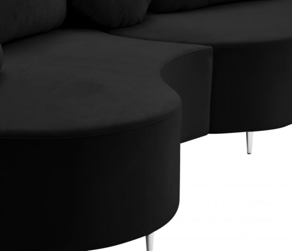 Vivacious 169" Velvet Upholstered 3pc. Sectional