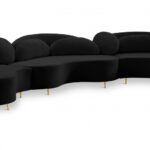 Vivacious 169" Velvet Upholstered 3pc. Sectional