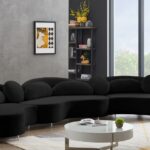 Vivacious 169" Velvet Upholstered 3pc. Sectional