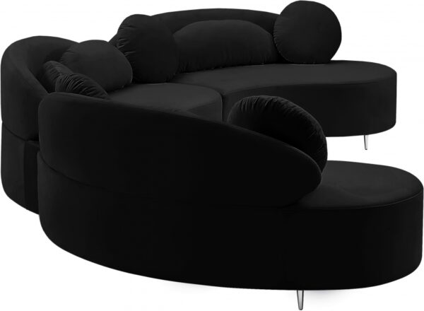 Vivacious 169" Velvet Upholstered 3pc. Sectional