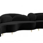 Vivacious 169" Velvet Upholstered 3pc. Sectional