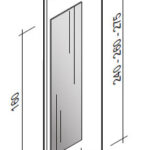Panel with mirror moon 240