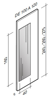 Panel with mirror moon 240