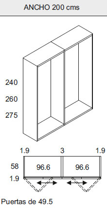 4-Door folding frame 200