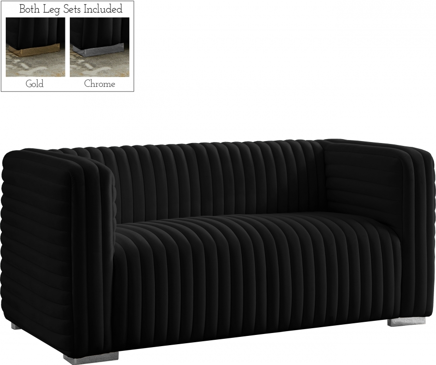 Ravish 65" Velvet Upholstered Loveseat