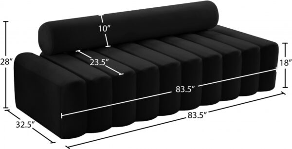 Melody 83.5" Velvet Upholstered Sofa