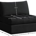 Jacob Velvet Upholstered Armless Modular Chair