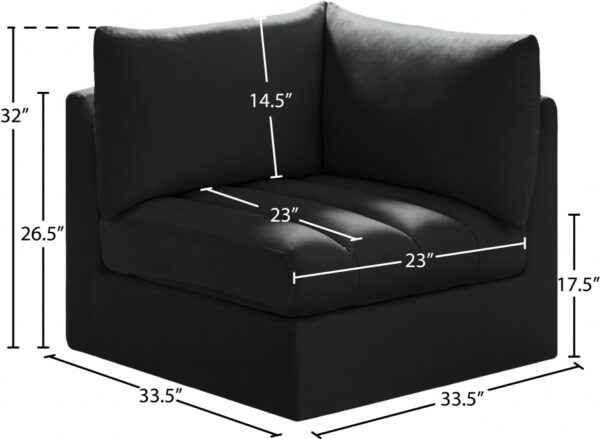 Jacob Velvet Upholstered Corner Modular Chair