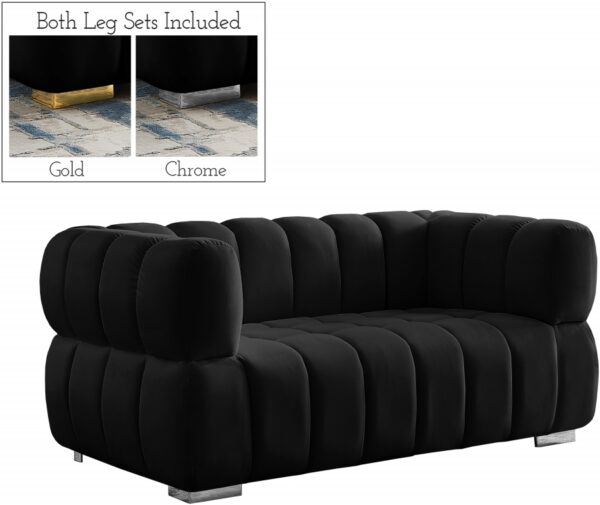 Gwen 68" Velvet Upholstered Loveseat